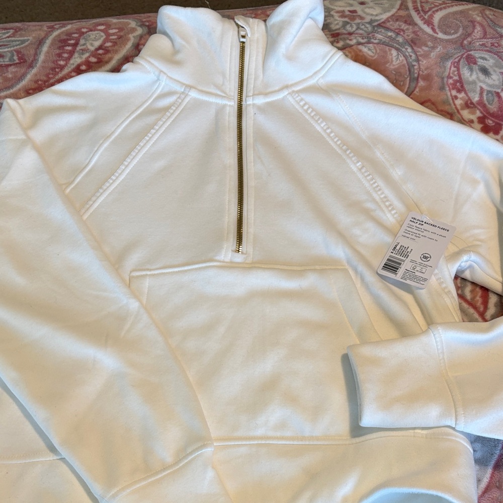 Jockey White Half-Zip Pullover Hoodie - Picture 5 of 6